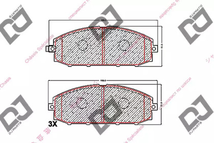 Комплект тормозных колодок DJ PARTS BP1504